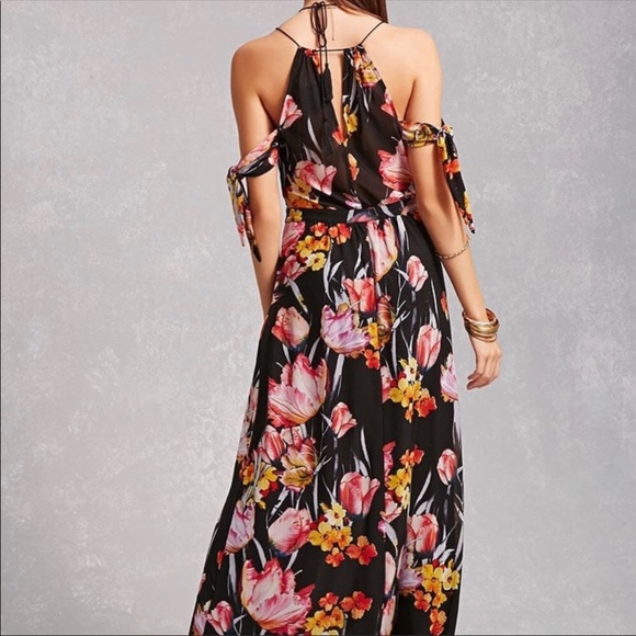 NWT Nightwalker Black Floral Maxi Dress - Picture 2 of 7
